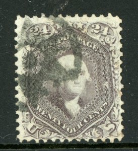 USA 1862 Washington 24¢ Red Lilac Scott # 78 w/PF Cert VFU P21