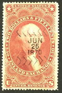 U.S. #R84c USED PERFIN CANCEL