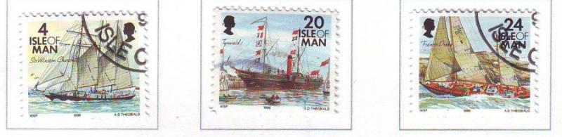 Isle of Man Sc 69-7 1996 Ships stamp set used