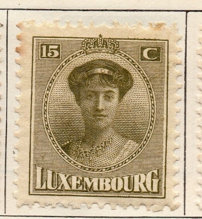 Luxembourg 1921 Early Issue Fine Mint Hinged 15c. 147013