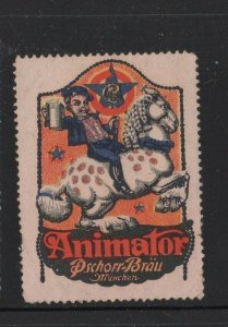 Germany - Animator Beer Brewery München Advertising Stamp - NG