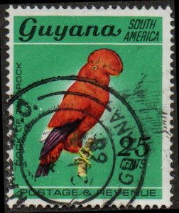 Guyana 47 - Used - 25c Andean Cock-of-the-Rock (1968) +