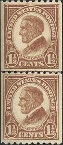 # 605 MINT NEVER HINGED YELLOW BROWN WARREN G. HARDING