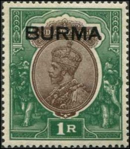 Burma SC# 13 KIng George V 1r MLH