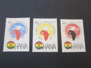 Ghana 1962 Sc 11,C3-4 set MNH