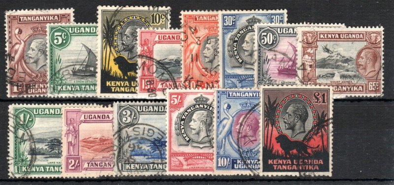 Kenia, Uganda Und Tanganjika 1935-37 Set nach Sg 275-85 Fu Cds