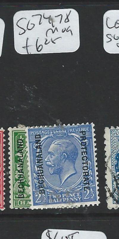 BECHUANALAND  (P0409B) KGV  1/2D, 2 1/2D  SG 74, 78  MOG