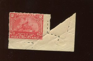 Scott R164 Var Revenue Dramatic Fold Over EFO Mint Stamp (R164-Vk1)