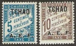 Chad Sc. J1-J2 mint, hinged.  1928.  (C414)