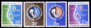 Tanzana 1964 SC# 1-4 MNH-OG E32