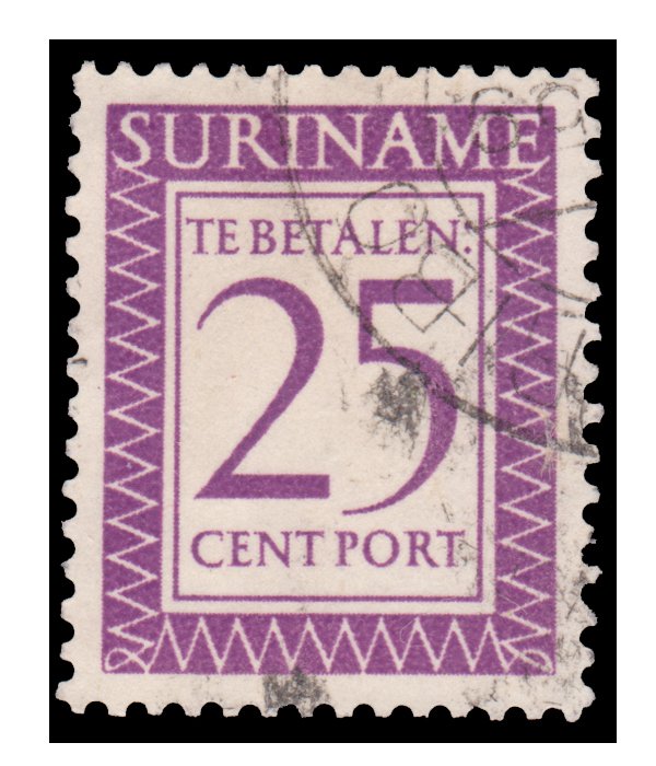 SURINAME 1956  PORT STAMP. SCOTT # J54. USED.