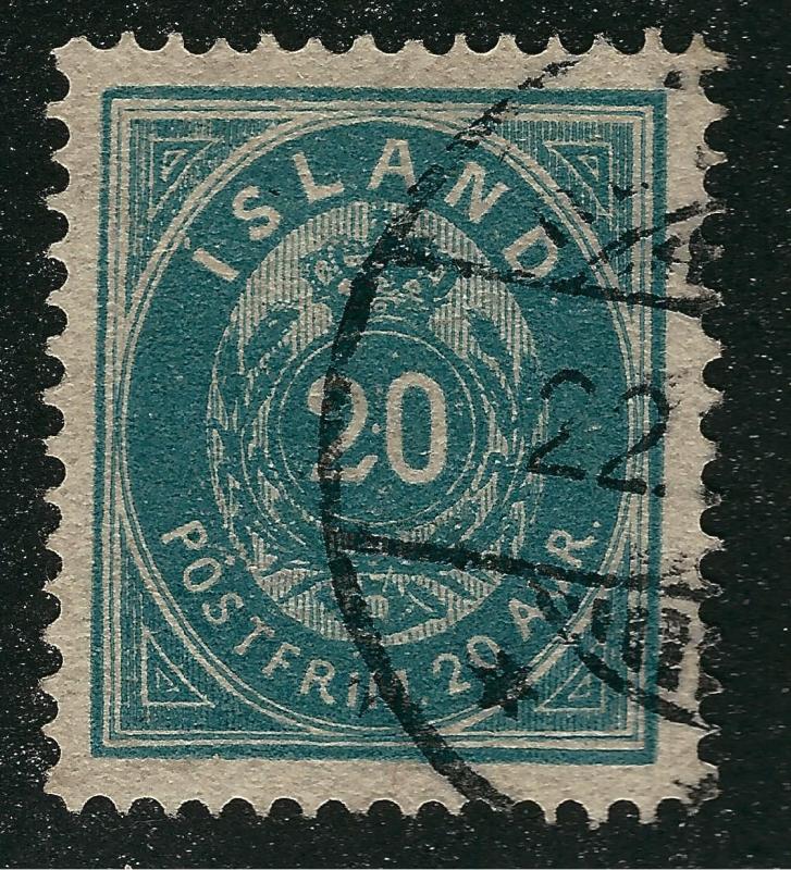 Iceland 1882 Sc#17 Used VF Cat $67.50...Quality Bargain!