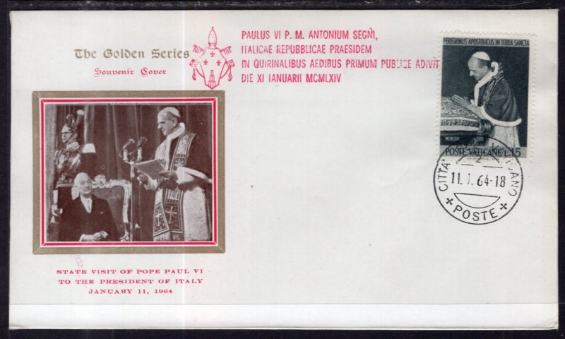 Vatican City Pope Paul VI Visit with The President of Italy 1964 Cover