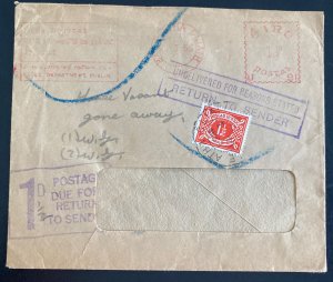 1955 Dublin Ireland Postage due Meter Cancel Window Cover