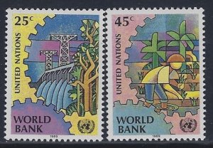 United Nations, Scott #546-547; World Bank, MNH