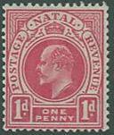 Natal SC# 102 King Edward VII, 3d,  wmk 3, MH