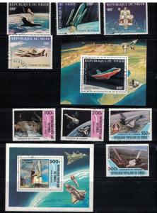 6 Different  Hinged Cancelled  Topical Space Sets   #02 SPACE