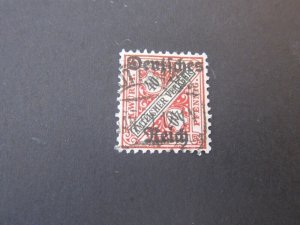 Germany Wurttembery 1920 Sc O181 FU