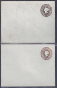 BARBADOS 1890's TWO POSTAL COVER 1/2 d SURCHARGE ON QUEEN VICTORIA ONE PENNY IN