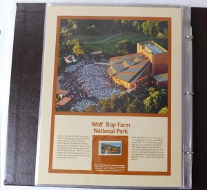 America's National Parks Commemorative 15 Mint Stamp Panels Collection in Album