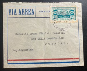 1931 Asuncion Paraguay Airmail Cover To Posadas Argentina