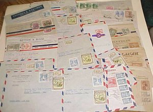 COLOMBIA 40 SMALL COVERS  1940's MOSTLY TO USA