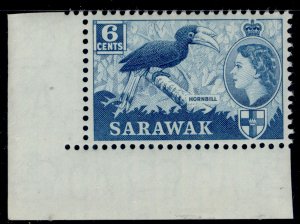 SARAWAK QEII SG191, 6c greenish blue, NH MINT.