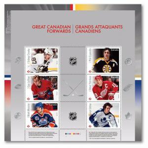 GREAT CANADIAN FORWARDS = HOCKEY = Miniature Sheet of 6 Canada 2016 #2941 MNH