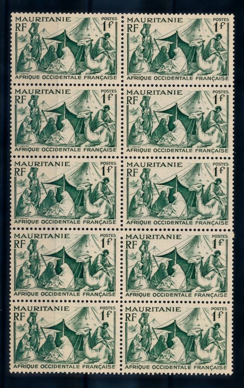 [HIP4733] Maurtania 1939-46 good stamps very fine MNH (10x)