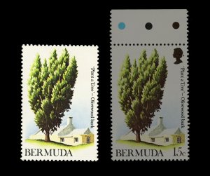 [BERMUDA] 1973 15c SG 294a / Scott 299a ‘Queen’s Head Omitted’ ERROR (HR)