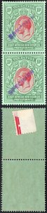 KUT SG58s KGV 10r Black and Purple/Red opt Specimen locally PAIR 1 x U/M