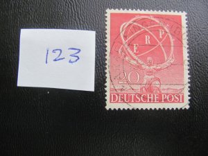 GERMANY BERLIN 1950 USED  9N68 SET VF/XF $26 (123)