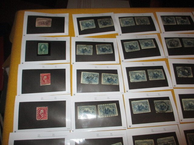 US COLLECTION ON APPROVAL CARDS, 1800'S ON, MINT/USED