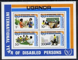 UGANDA - 1981 - Int. Year of Disabled Persons - Perf Min Sheet-Mint Never Hinged