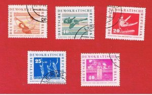 Germany(DDR) #B44-48  VF used  Semi-Postal   Free S/H