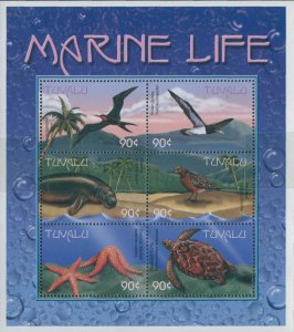 Tuvalu 2000 SG901a Marine Life sheetlet MNH