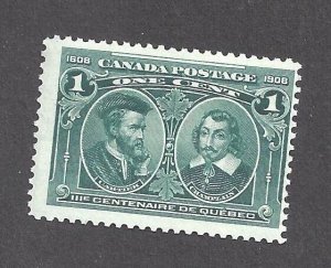 Canada # 97 MINT NH 1c GREEN QUEBEC TERCENTENARY BS27179