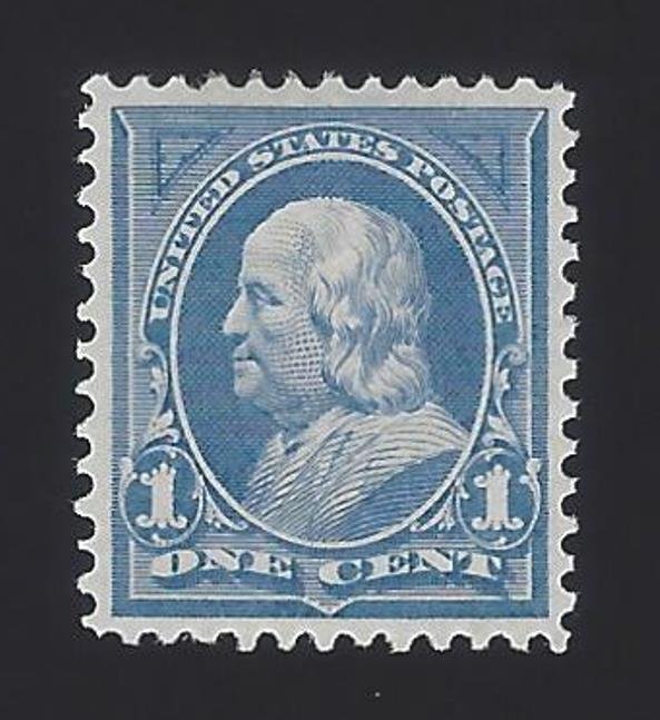 US #264 1895 Blue WMK 191 Perf 12 Mint OG LH VF Scv $6