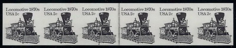 1897Ac Imperf Error / EFO PNC6 #4 Locomotive Transportation Series Mint NH