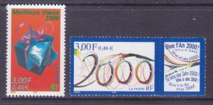 France 2745-46 MNH 1999 Best Wishes for Year 2000