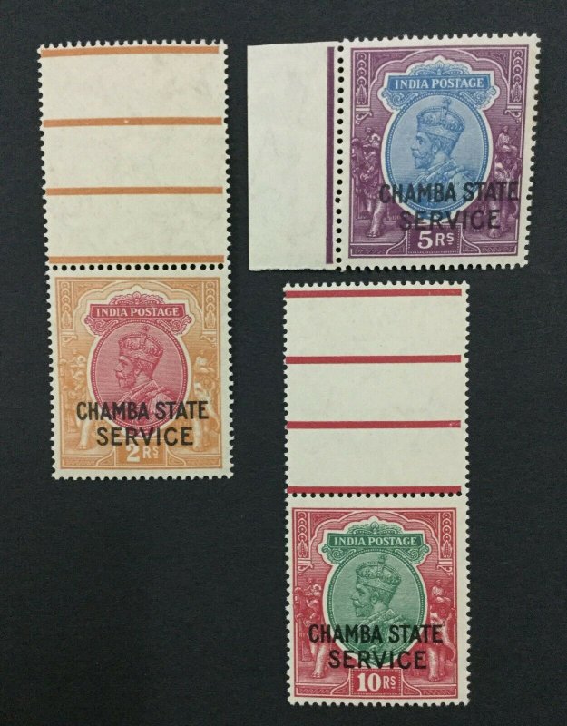 MOMEN: INDIA CHAMBA SG #O58-60 MINT OG NH LOT #193938-2325