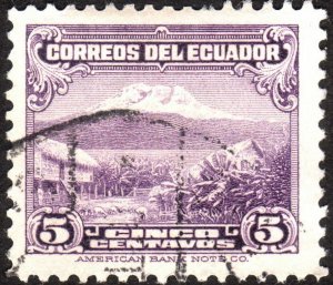 1934, Ecuador 5c, Used, Sc 321