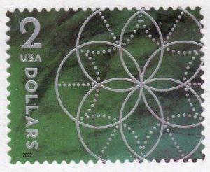 SC# 5700 - ($2) - Floral Geometry - USED Single - Off Paper