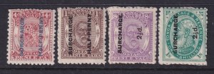 Tonga, Scott 21-24 (SG 21-24), MNG (paper wax adhering)