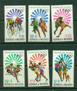 Maldive Islands  #405-08 (1972 Olympics set) VFMNH CV $5.80