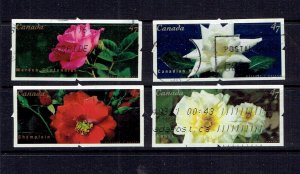 CANADA - 2001 ROSES BOOKLET SET - SCOTT 1911 TO 1914 - USED