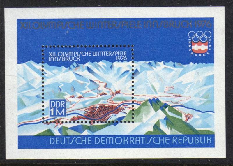 DDR #1701 MNH S/S CV$1.75 Innsbruck Mountains