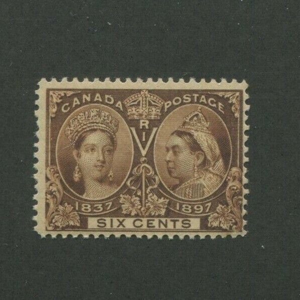 1897 Canada Postage Stamp #55 Mint F/VF Disturbed Original Gum