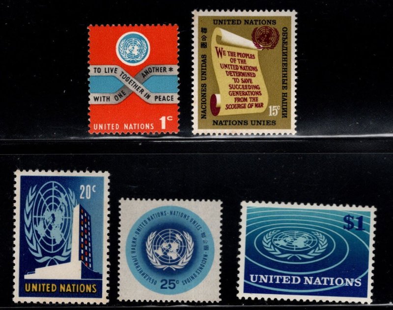 United Nations UN Scott 146-50 Stamp MH*