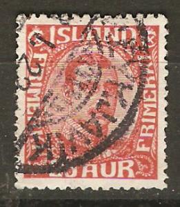 Iceland 121 Mi 102 Used VF 1921 SCV $62.50